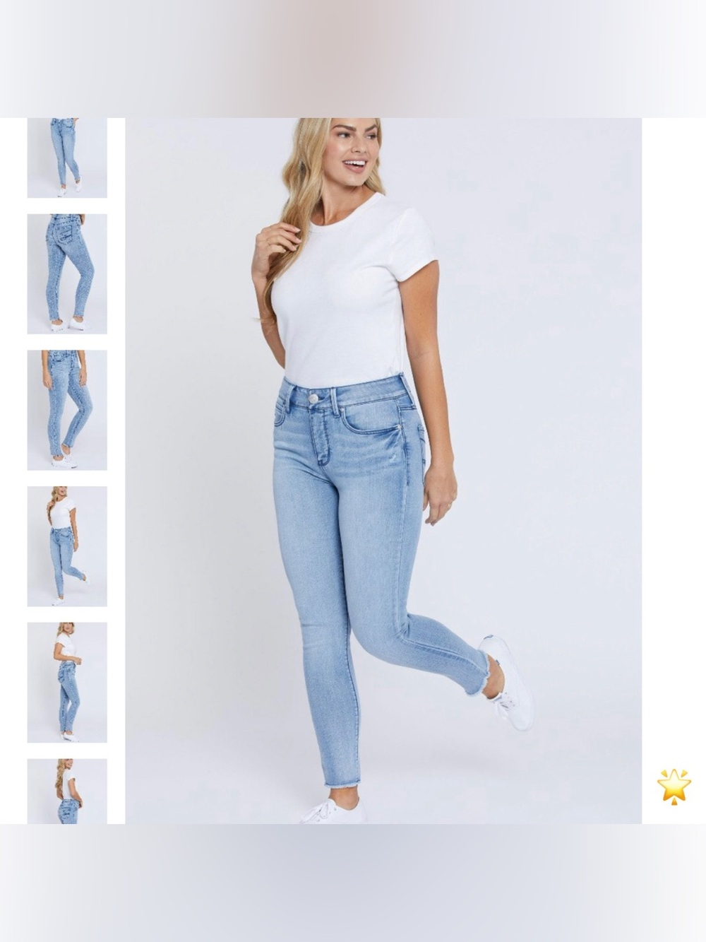 Seven7 Light Wash Skinny High-Rise Jeans